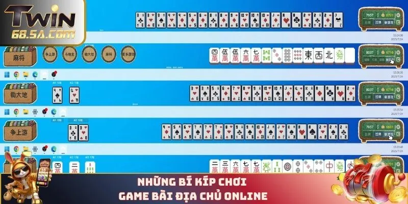 Những bí kíp chơi game bài Địa Chủ online